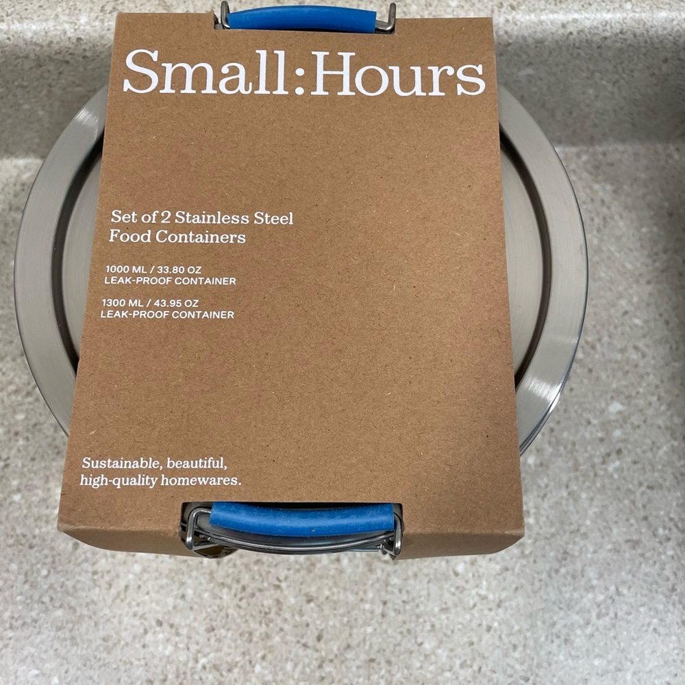 NIB Small Hours three-piece stainless steel bowl set & Glass Spray Bottle - Picture 6 of 10